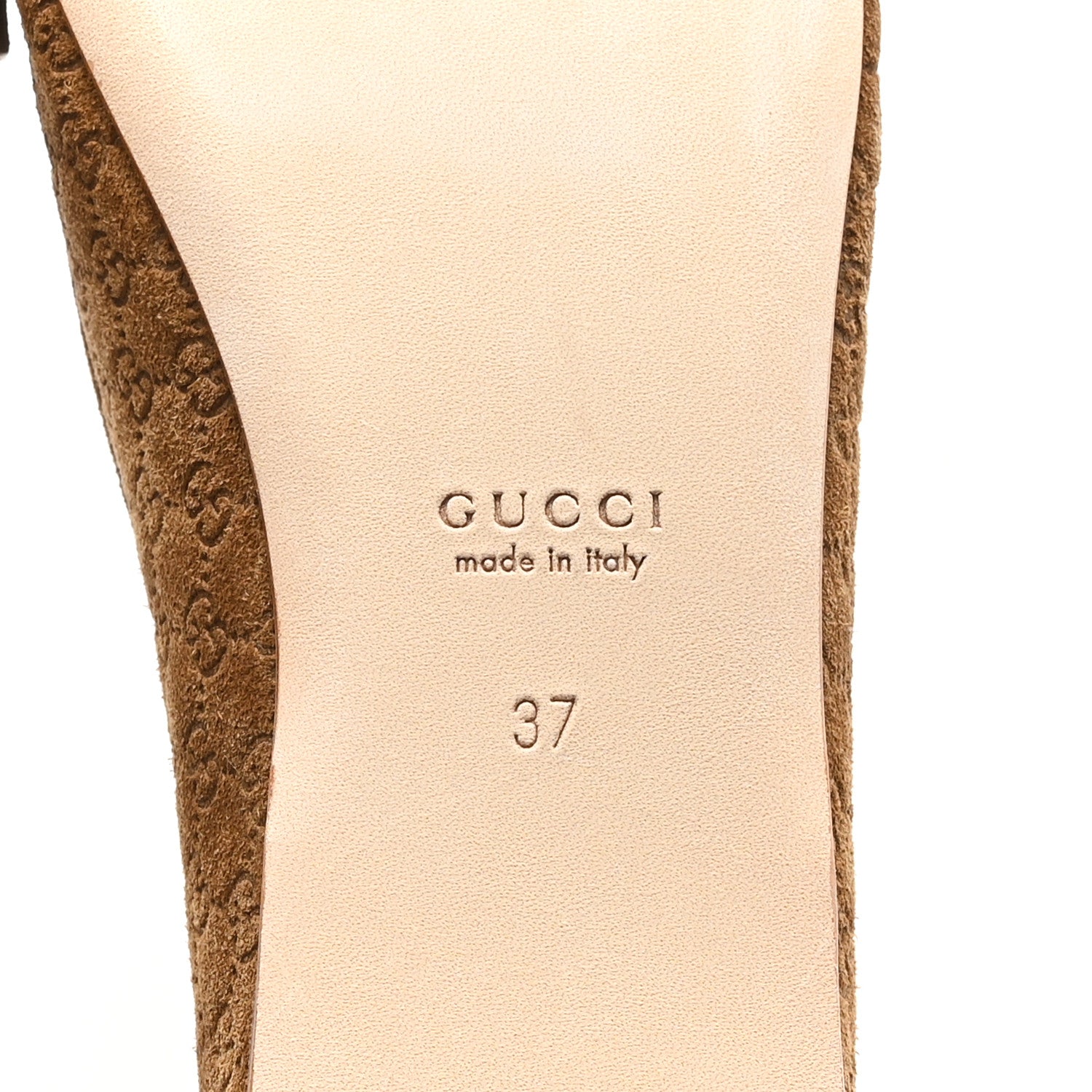 Gucci Suede Micro GG Horsebit Womens Kensington Moccasin Loafers 37 Cuoio 7 of 10
