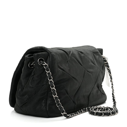 Chanel Iridescent Calfskin Glint Accordion Flap Black 3 of 10