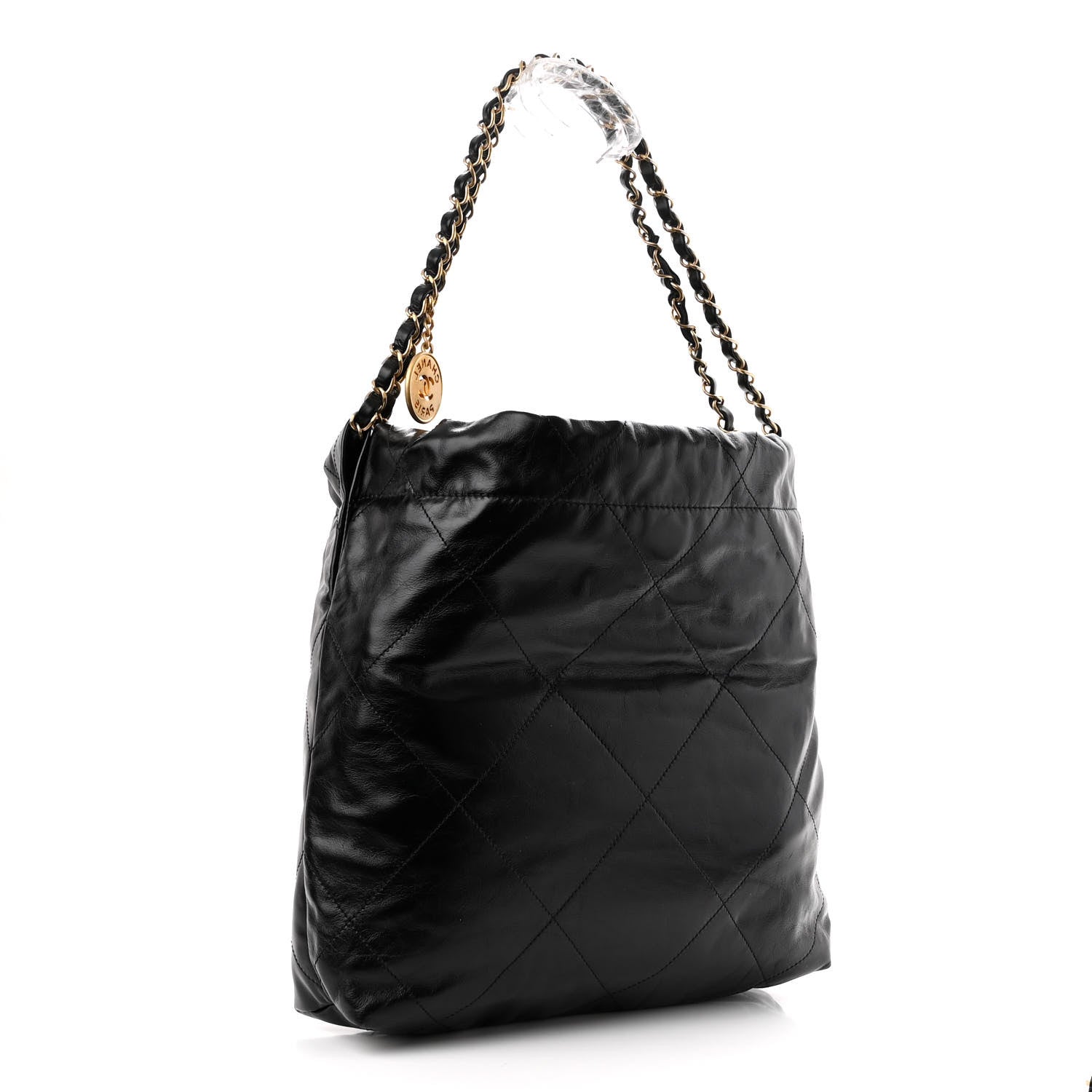 Chanel Shiny Calfskin Quilted Small Chanel 22 Black 4 of 11