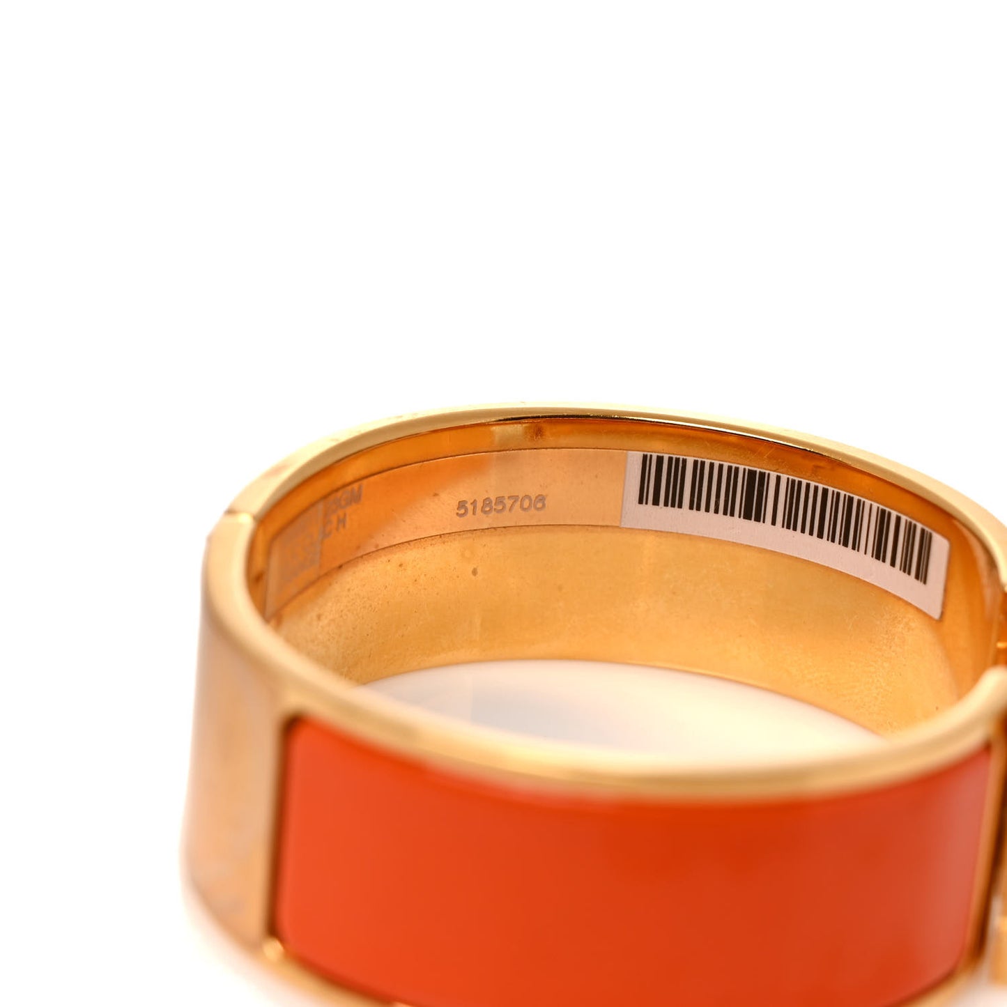 Enamel Wide Clic Clac H Bracelet GM Orange