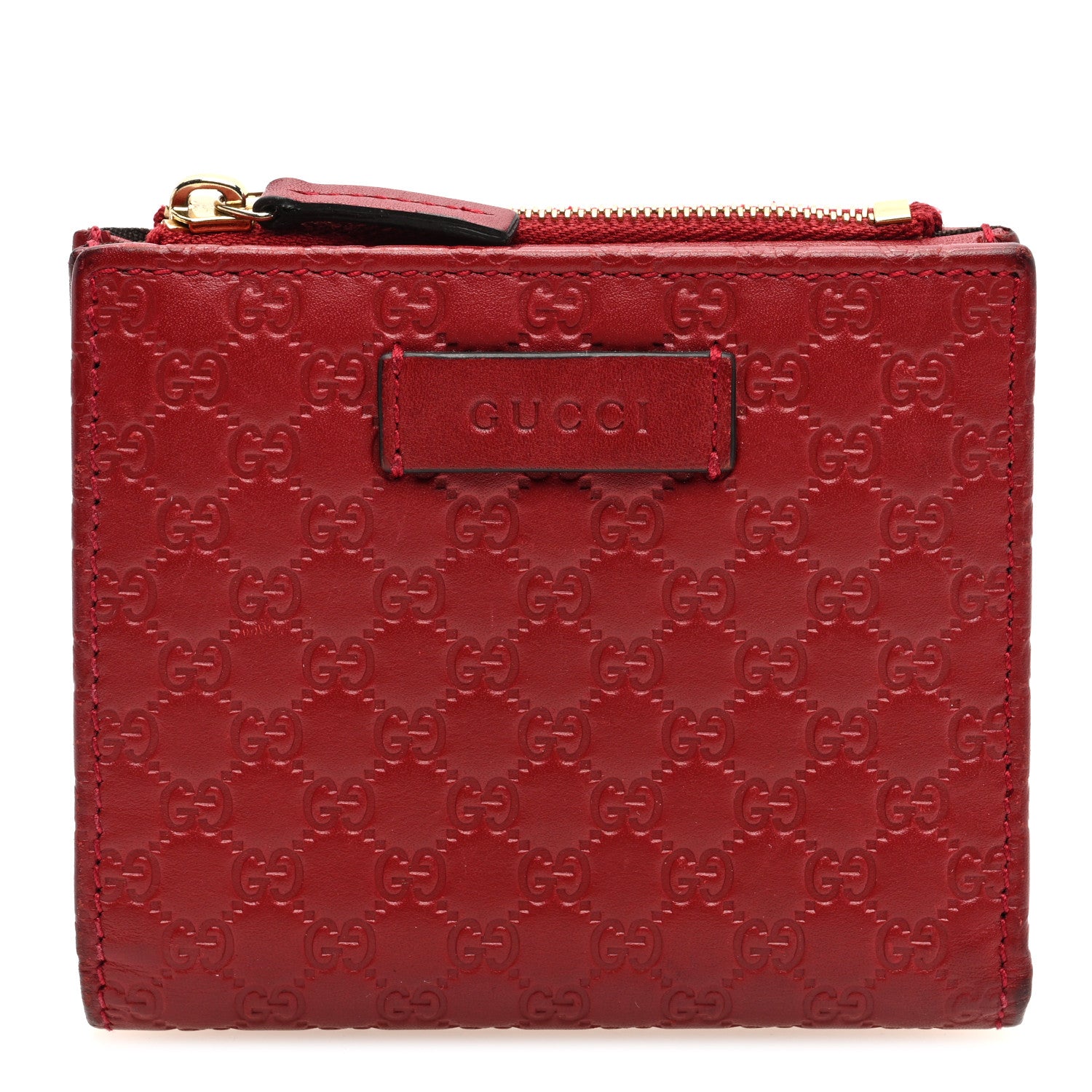 Gucci Microguccissima Bi-Fold Wallet Red 1 of 7