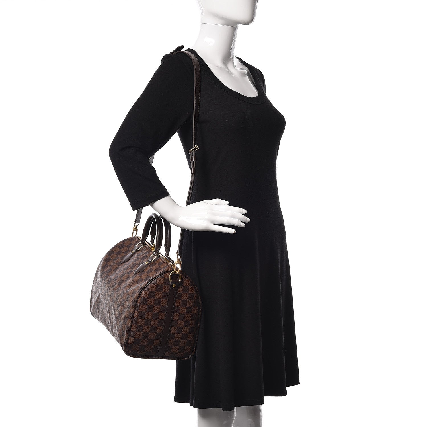 Louis Vuitton Damier Ebene Speedy Bandouliere 30 2 of 9