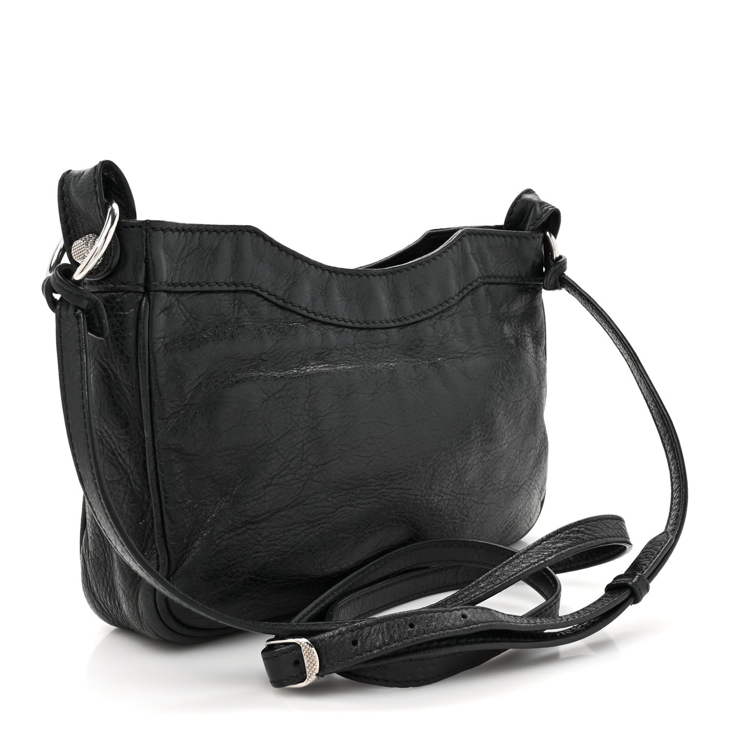 Agneau Giant 12 Silver Hardware Hip Black