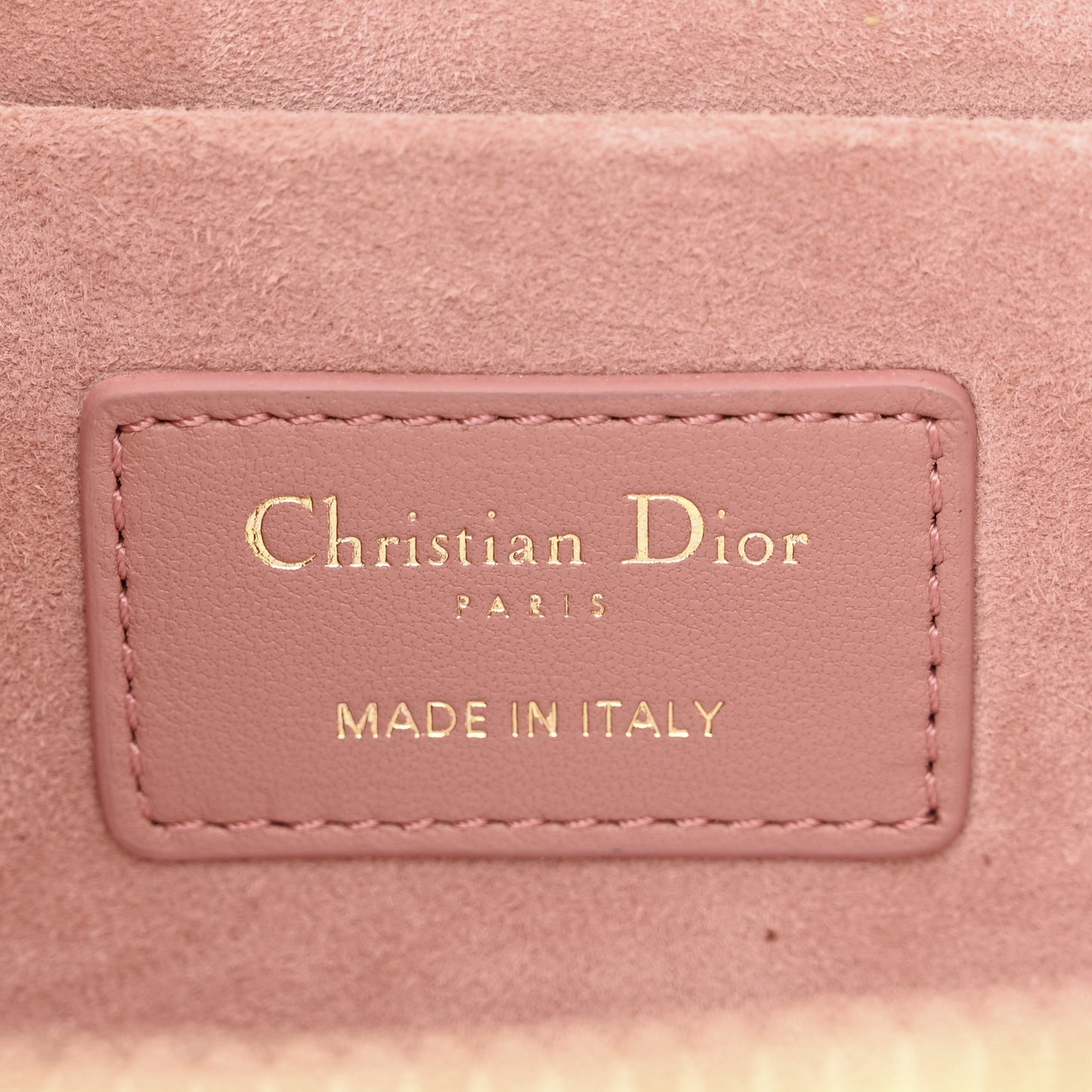 Lambskin Cannage Small Diortravel Vanity Case Pink