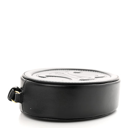 Celine Smooth Calfskin Cuir Triomphe Oval Bag Black 4 of 13