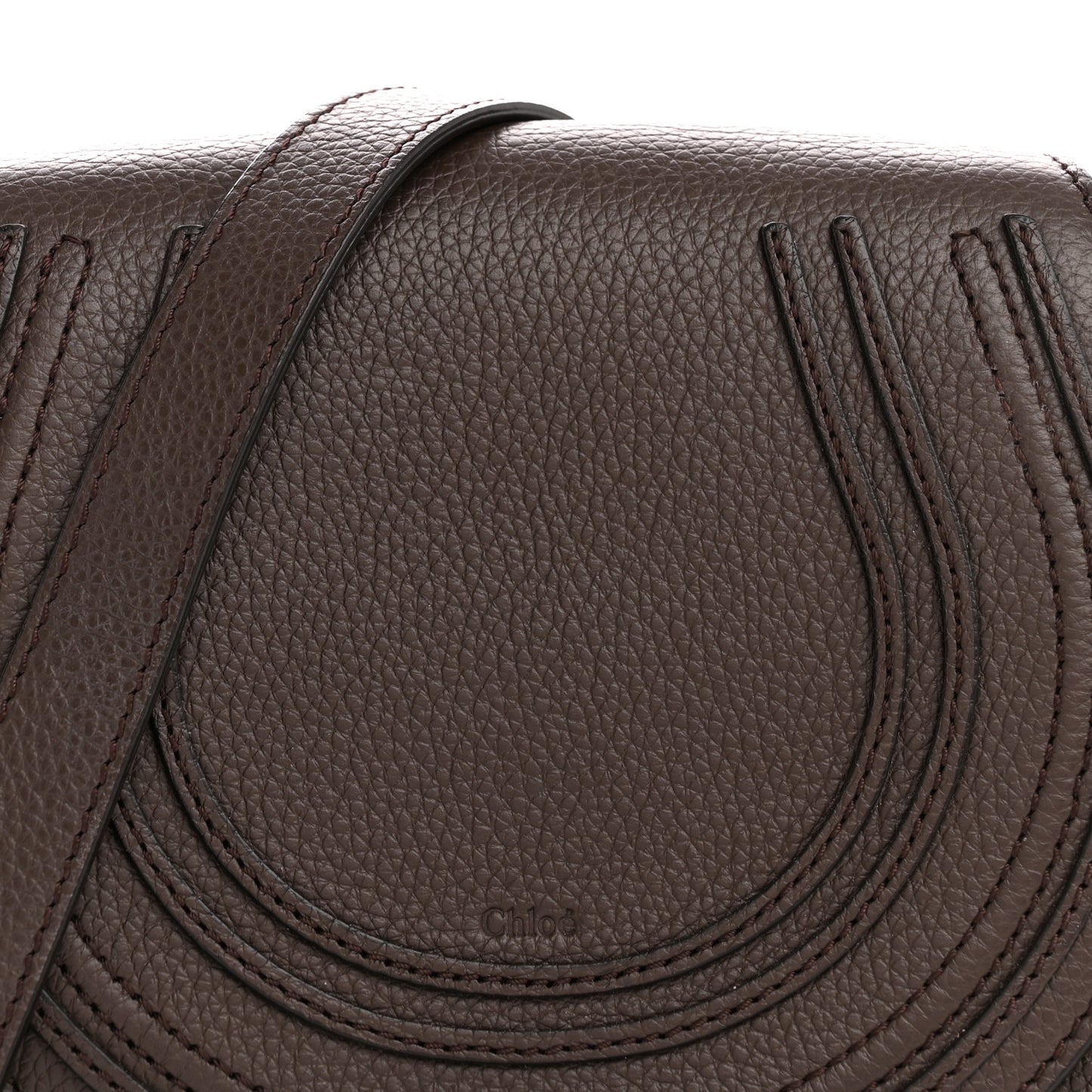 Calfskin Mini Marcie Round Crossbody Bag Nut