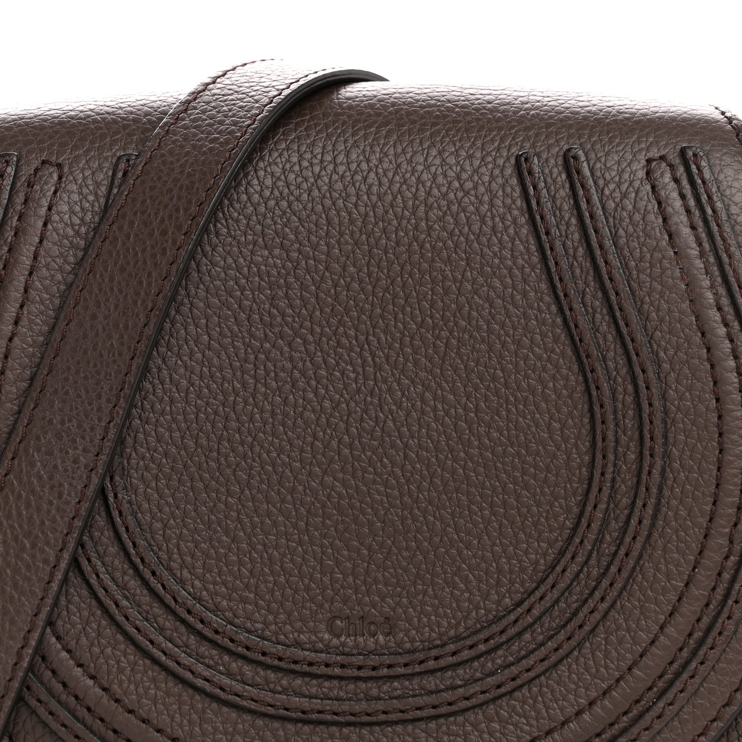 Chloe Calfskin Mini Marcie Round Crossbody Bag Nut 8 of 12