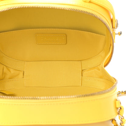 Chanel Crumpled Calfskin Vanity Case Yellow 5 of 11