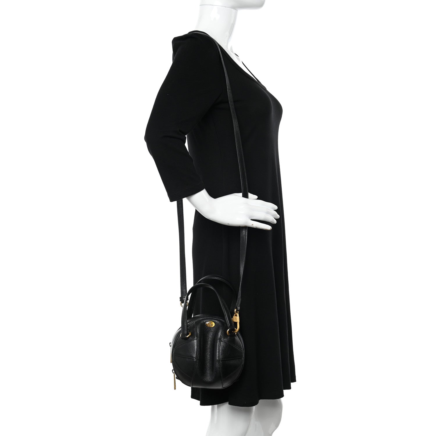 Gucci Piuma Lux Energy Mini Tifosa Basketball Shaped Shoulder Bag Black 2 of 13