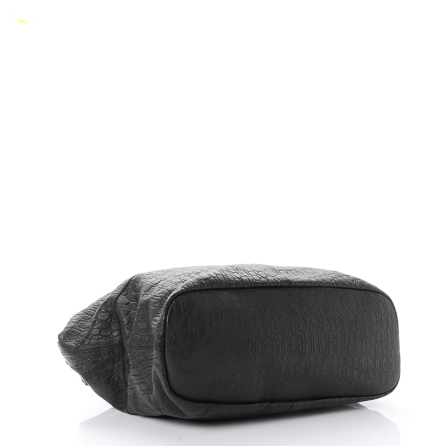 Calfskin Crocodile Embossed Large Nightingale Black