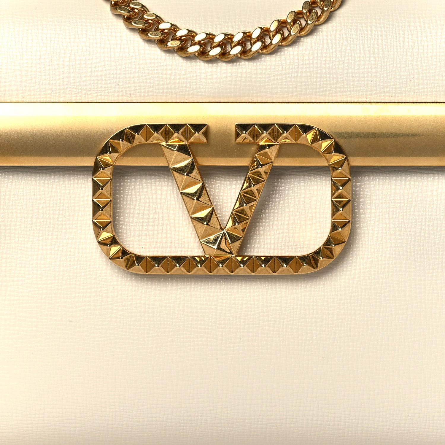 Valentino Garavani Grainy Calfskin Small Rockstud Alcove Top-Handle Bag Light Ivory 7 of 10