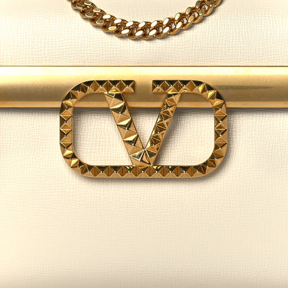 Valentino Garavani Grainy Calfskin Small Rockstud Alcove Top-Handle Bag Light Ivory 7 of 10