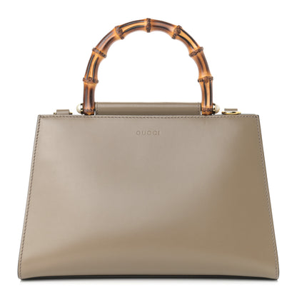 Gucci Nappa Bamboo Web Small Nymphaea Top Handle Bag Brown 1 of 10