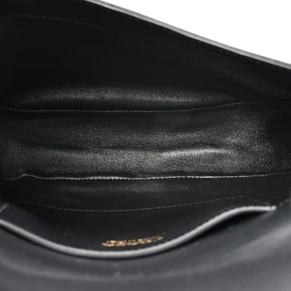 Prada Soft Calfskin Triangle Arque Flap Shoulder Bag Black 5 of 10
