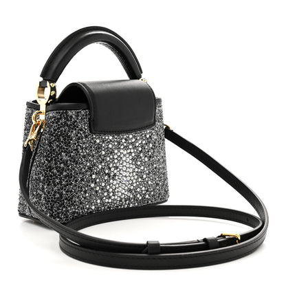Louis Vuitton Crystal Cowhide Nano Capucines Silver Black 4 of 11