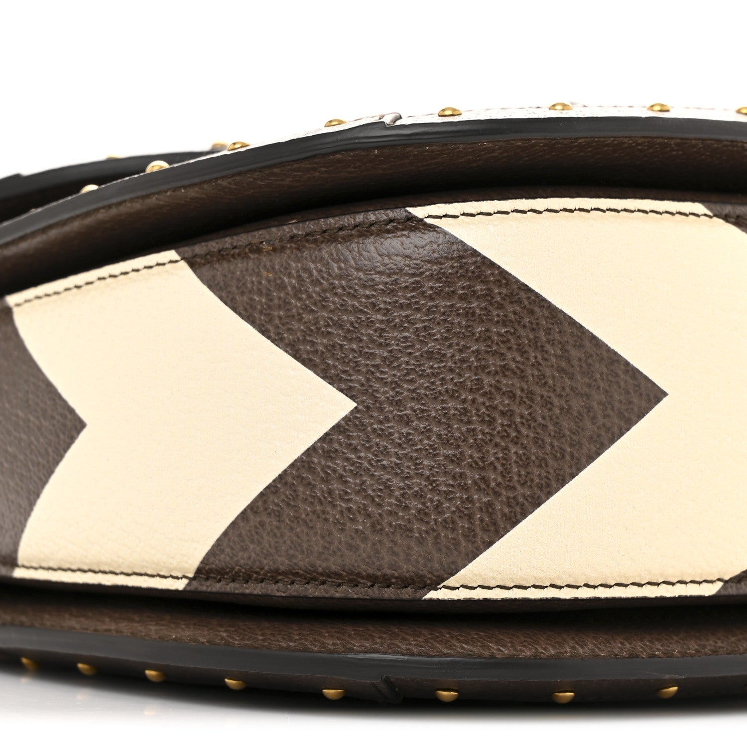 Gucci GG Supreme Monogram Studded Calfskin 100 Centennial Geometric Medium Bamboo 1947 Top Handle Bag Beige Ebony Multicolor 8 of 13