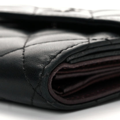 Chanel Lambskin Quilted Compact French Flap Wallet Black 6 of 10