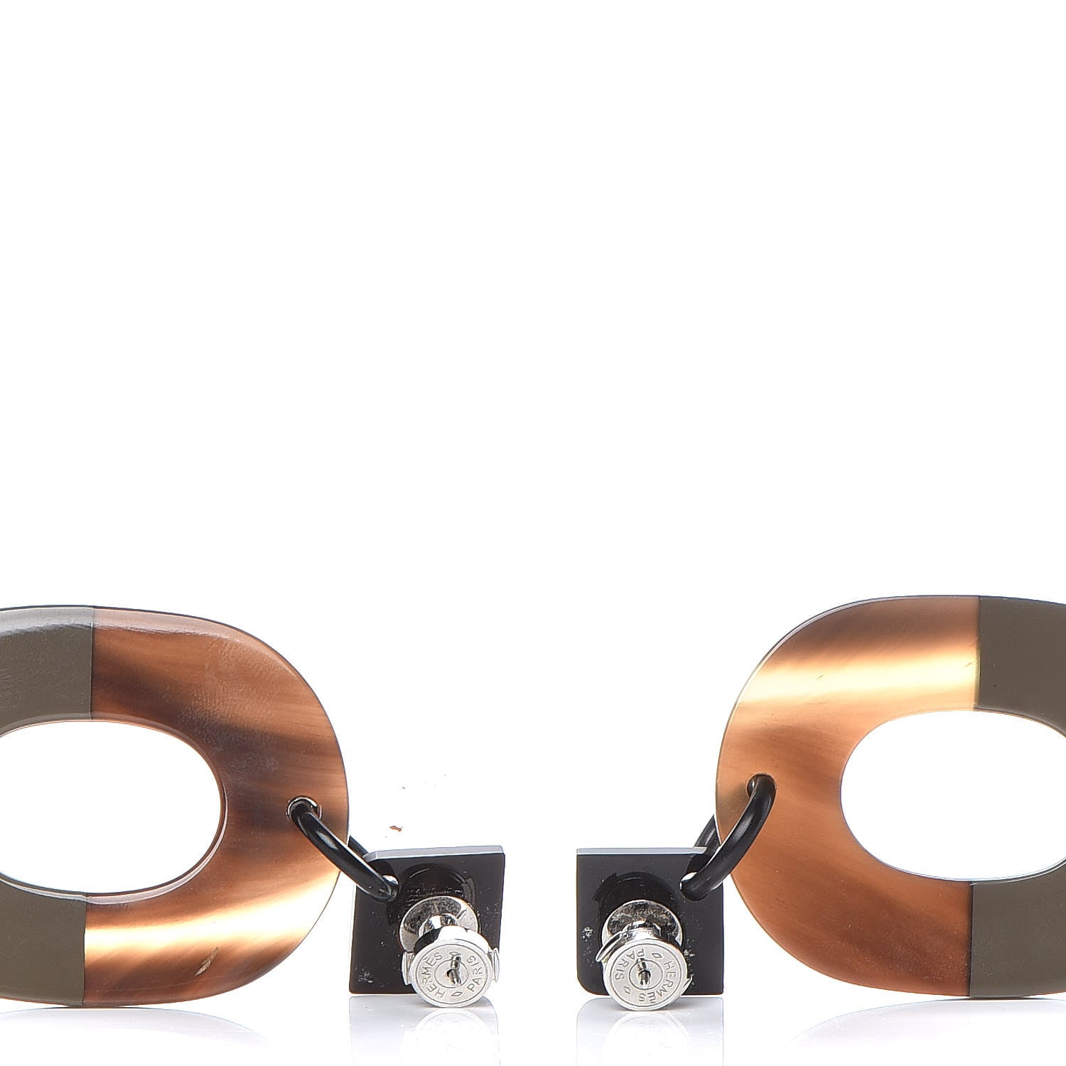 Hermes Buffalo Horn Isthme Earrings 3 of 5
