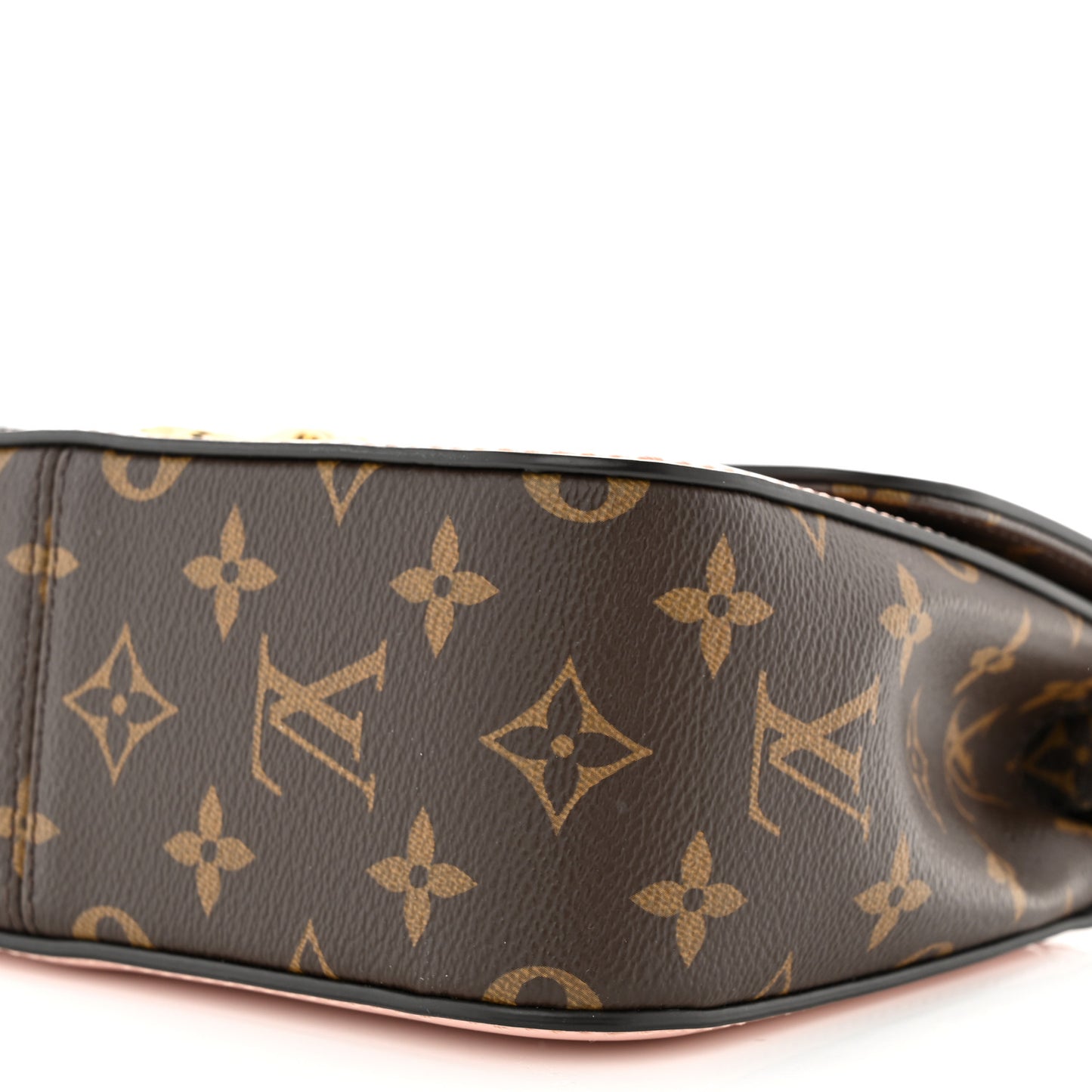 Patent Calfskin Monogram Cherrywood BB Rose Ballerine