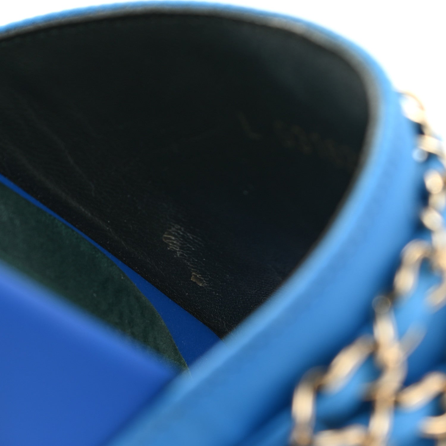 Chanel Canvas Chain Flat Sandals 40 Bright Blue 10 of 12