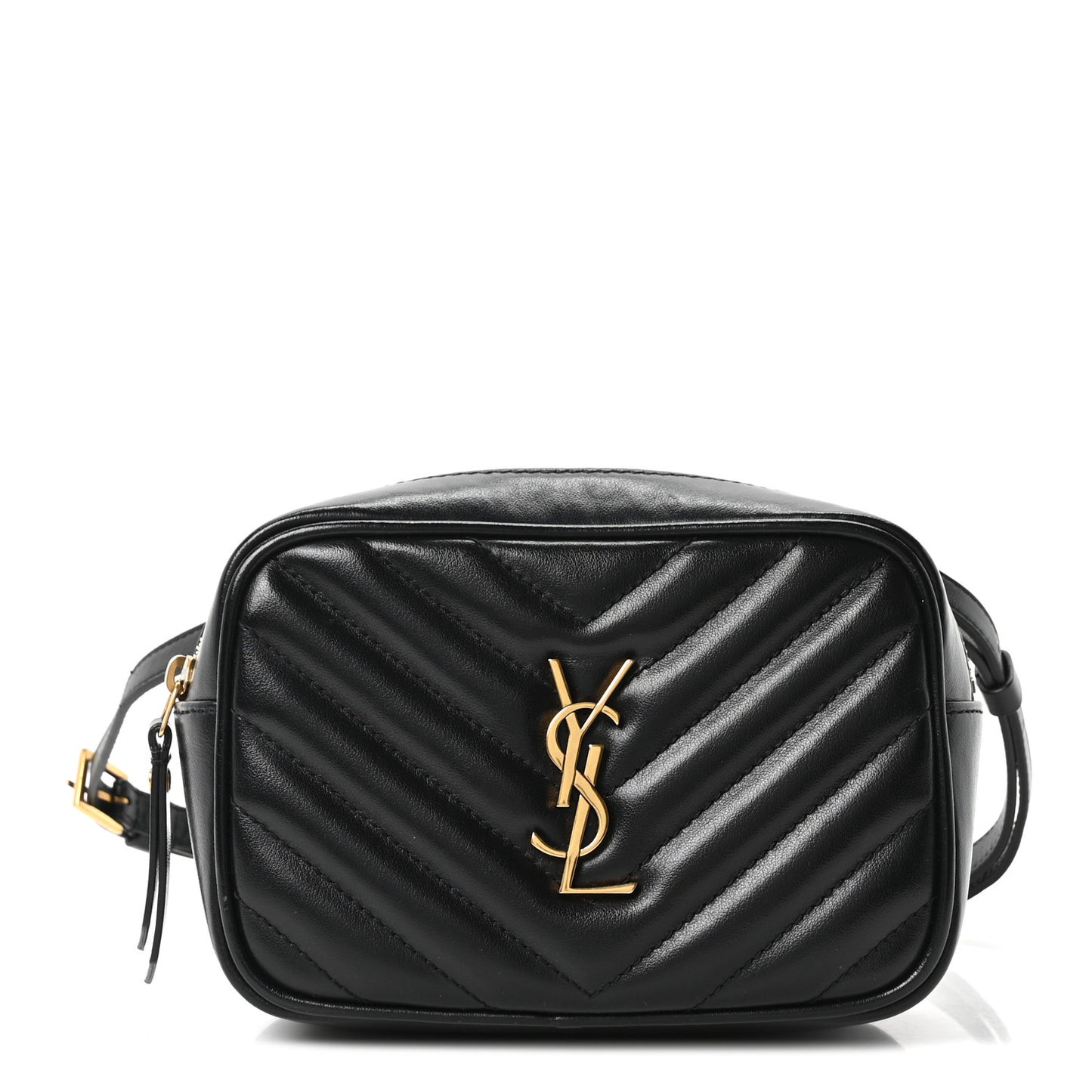 Calfskin Matelasse Monogram Lou Belt Bag Black