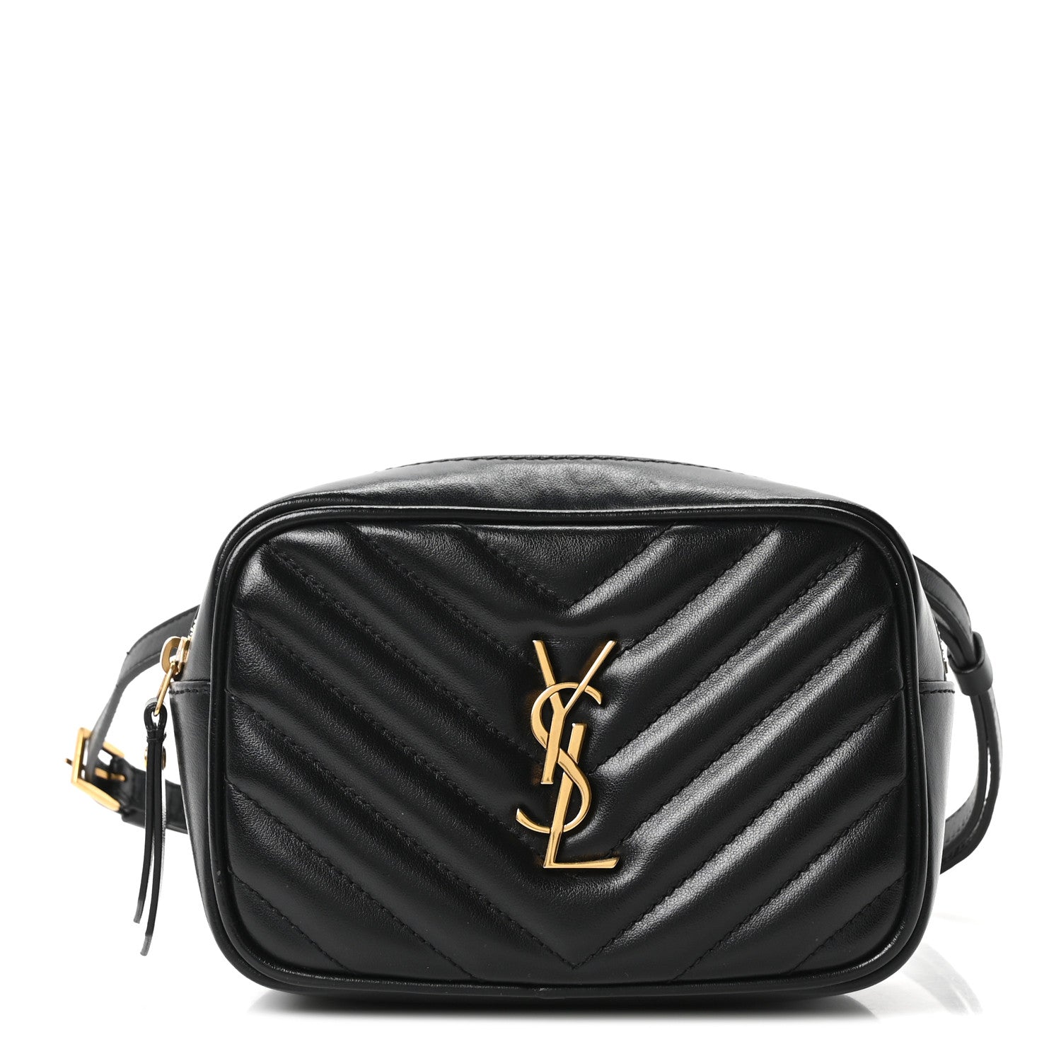 Saint Laurent Calfskin Matelasse Monogram Lou Belt Bag Black 1 of 9