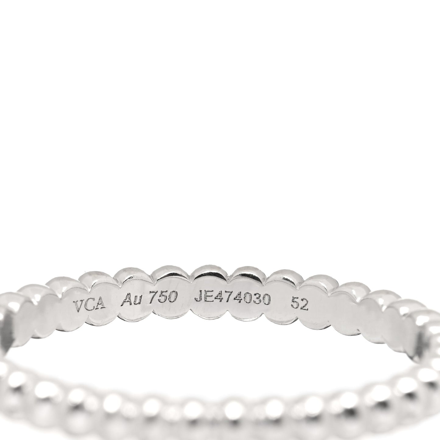 18K White Gold Small Perlee Ring 52 6