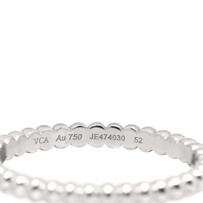 Van Cleef & Arpels 18K White Gold Small Perlee Ring 52 6 4 of 4