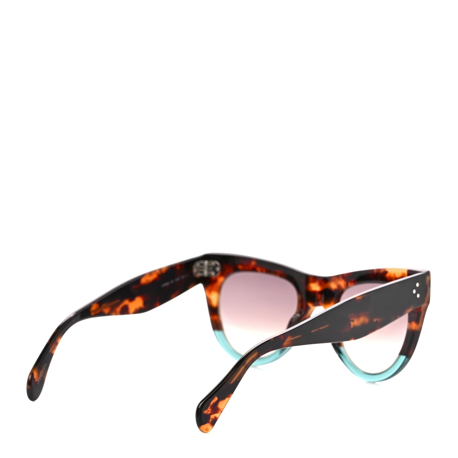 Celine Acetate Cat Eye Sunglasses CL40016I Tortoise Turquoise 4 of 8