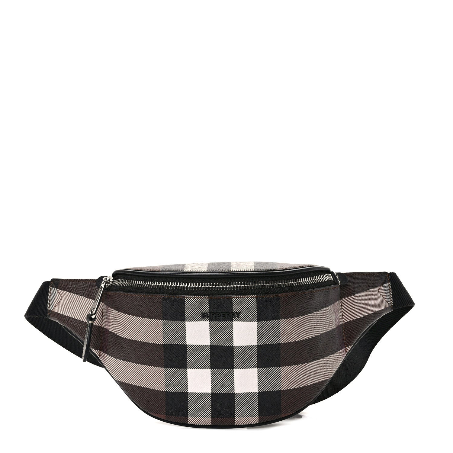 Burberry E-canvas Check Cason Bum Bag Dark Birch Brown 1 of 7