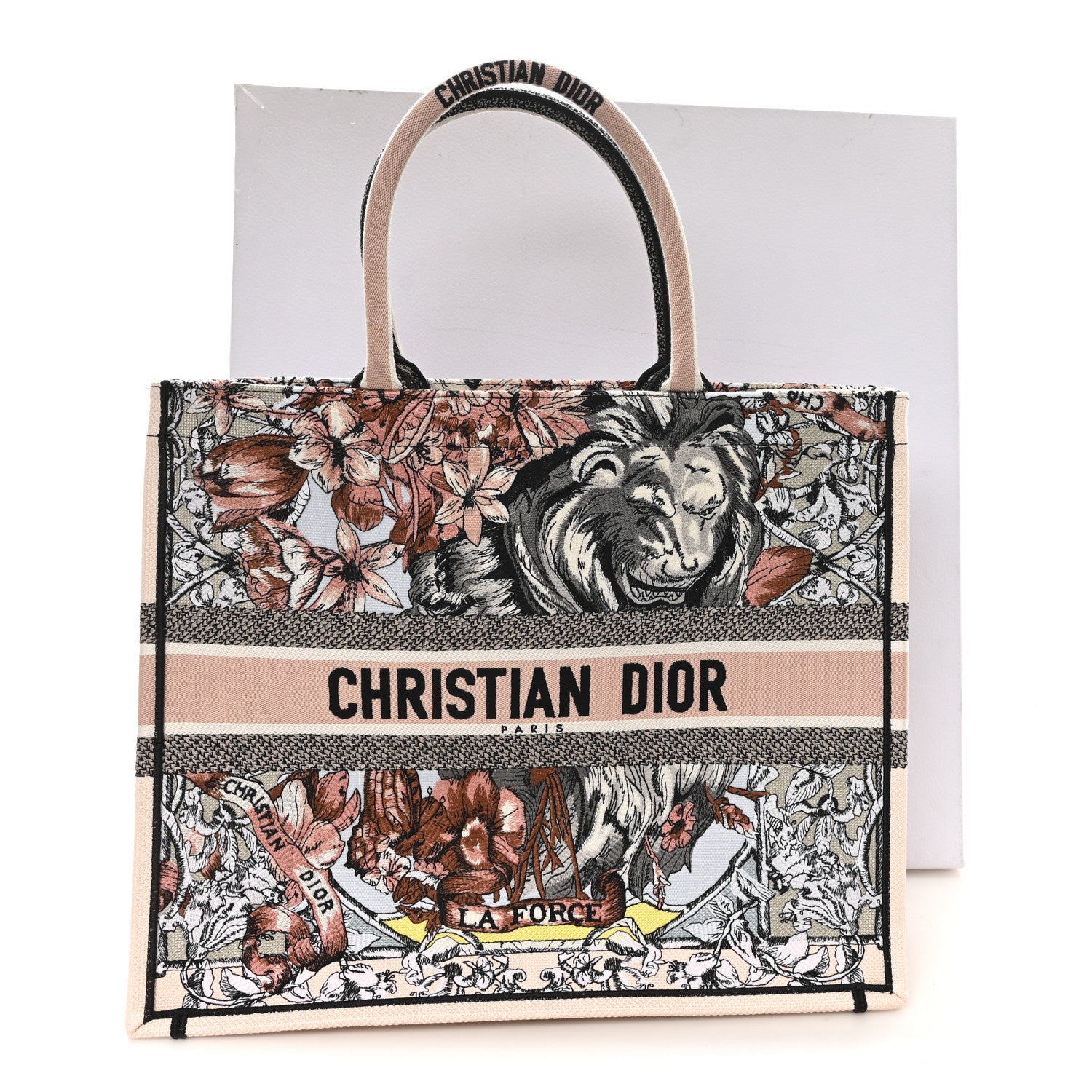 Christian Dior Canvas Embroidered La Force Book Tote Multicolor 10 of 10