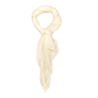 Hermes Cashmere Silk Plume Unie Stole Ivory 1 of 5