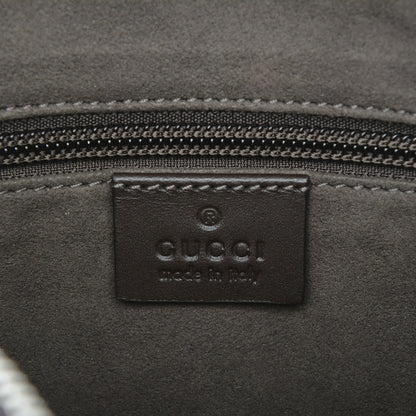 Gucci GG Supreme Monogram Selleria Calfskin Small Flat Messenger Bag Beige Ebony Cocoa Marrone Scuro 7 of 7