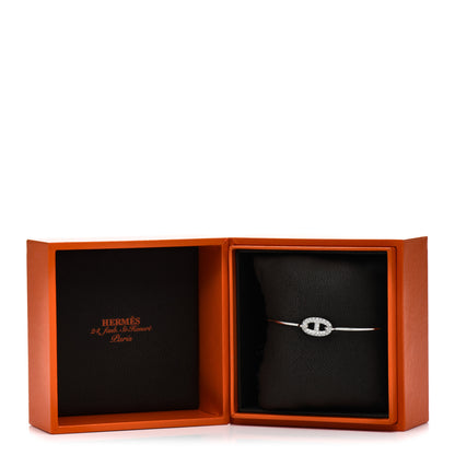 Hermes 18K White Gold Diamond PM Ronde Chaine d'Ancre Bracelet SH 5 of 5