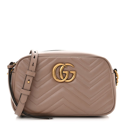 Gucci Calfskin Matelasse Small GG Marmont Chain Shoulder Bag Porcelain Rose 1 of 11