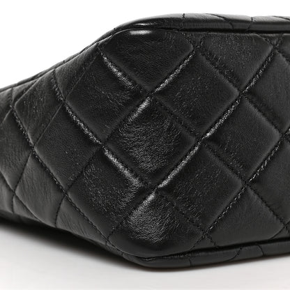 Chanel Shiny Lambskin Quilted CC Hobo Black 8 of 9