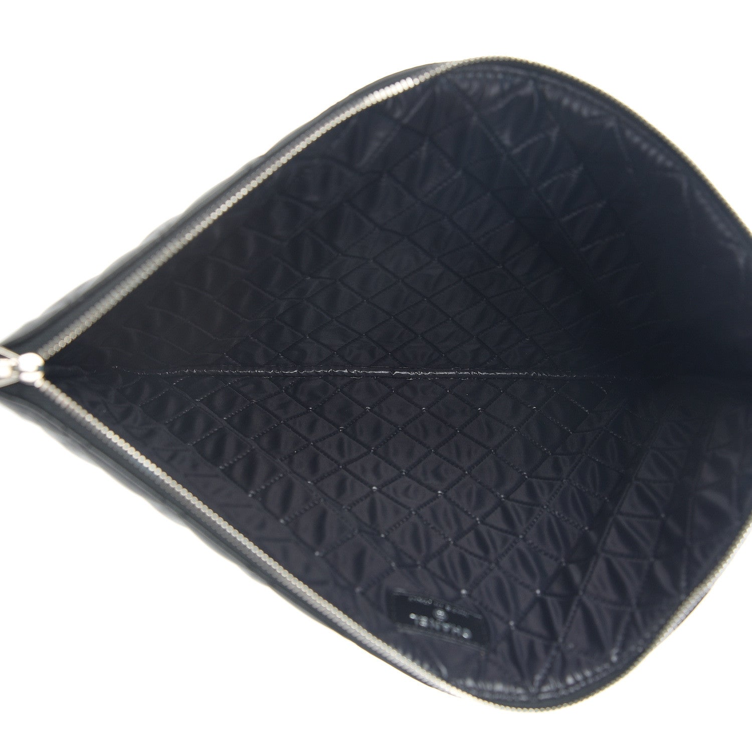 Chanel Lambskin Quilted Large Cosmetic Case Black 4 of 8