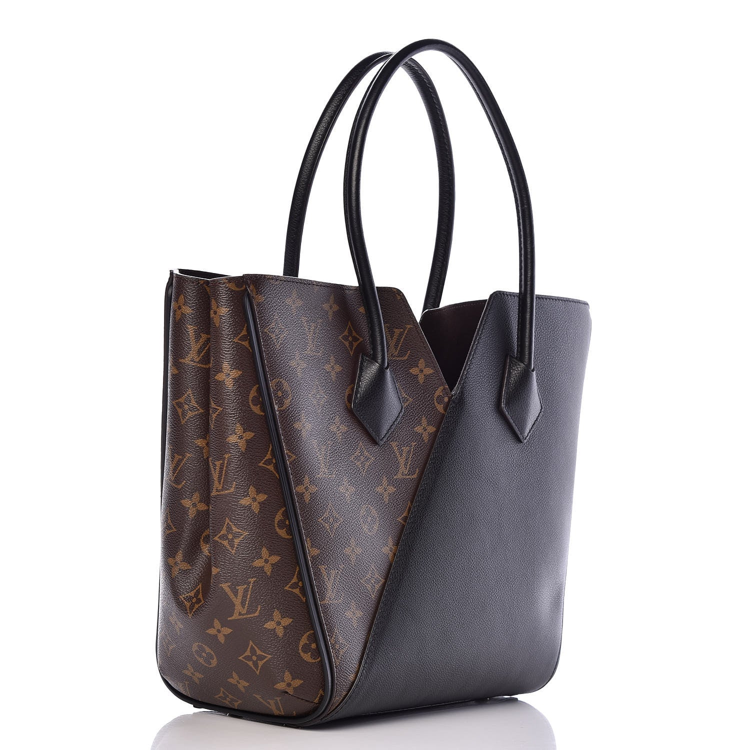 Louis Vuitton Calfskin Monogram Kimono Tote Black 3 of 12