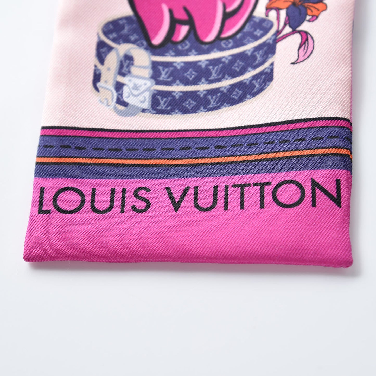 Silk Monogram Superstition Bandeau Rose