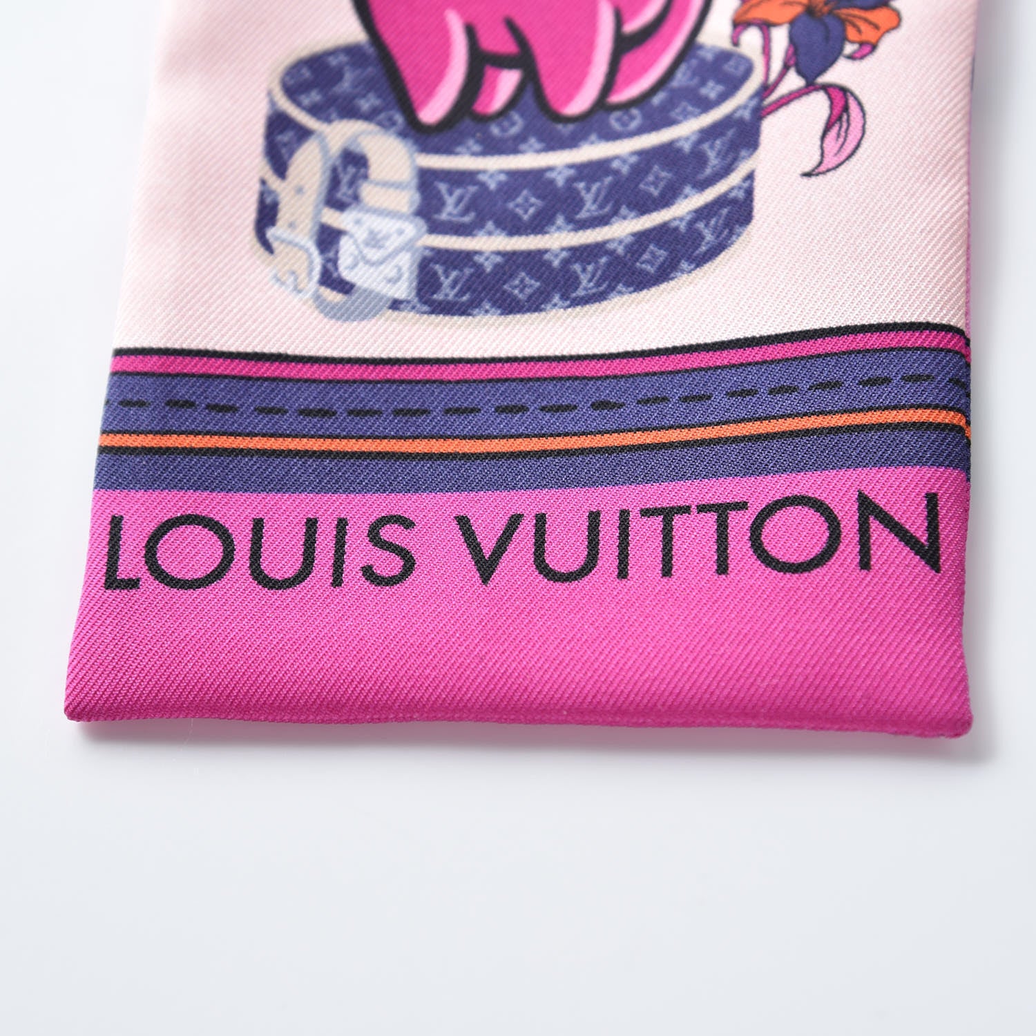 Louis Vuitton Silk Monogram Superstition Bandeau Rose 3 of 4
