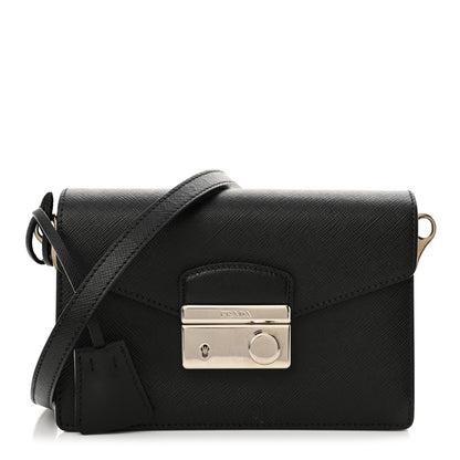Prada Saffiano Lux Mini Sound Crossbody Black 1 of 12