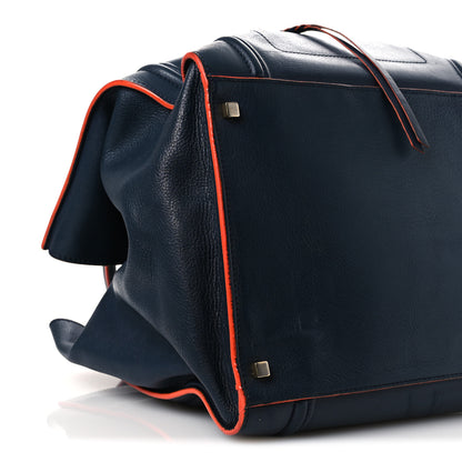 Celine Supple Calfskin Large Phantom Luggage Navy Blue Orange 9 of 17