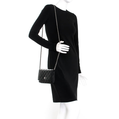 Chanel Lambskin Quilted Wallet On Chain WOC Black 2 of 10
