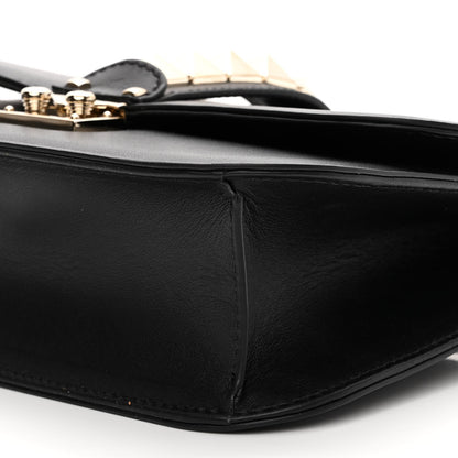 Valentino Garavani Vitello Medium Glam Lock Rockstud Flap Black 9 of 9
