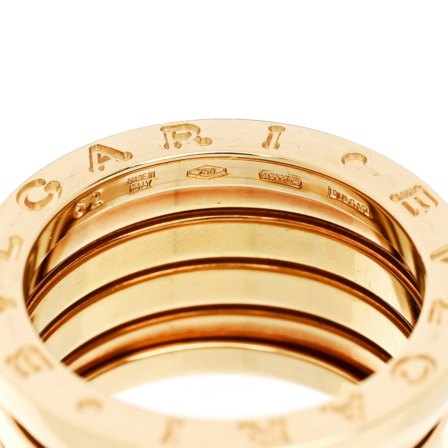 Bulgari 18K Yellow Gold B.Zero1 Four-Band Ring 52 6 4 of 4