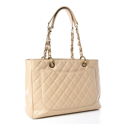Chanel Caviar Quilted Grand Shopping Tote GST Beige Clair 3 of 18