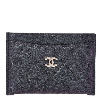 Chanel Iridescent Caviar Quilted Card Holder Black 1 of 12