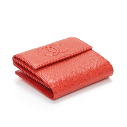 Chanel Caviar Timeless CC Compact French Wallet Red 4 of 8
