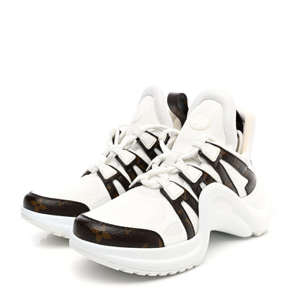 Louis Vuitton Patent Monogram LV Archlight Sneakers 38 White 3 of 10