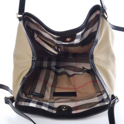 Burberry Canvas Calfskin Canterbury Tote Beige 5 of 14